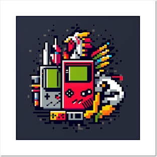 pixel art game boy Posters and Art